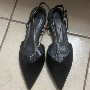 Charles & Keith Black Slingback Heels